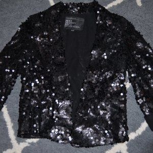 Black Sequin Blazer
